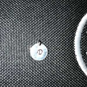 Hand Stamped Sterling Sliver Initial Charm is 1/2”